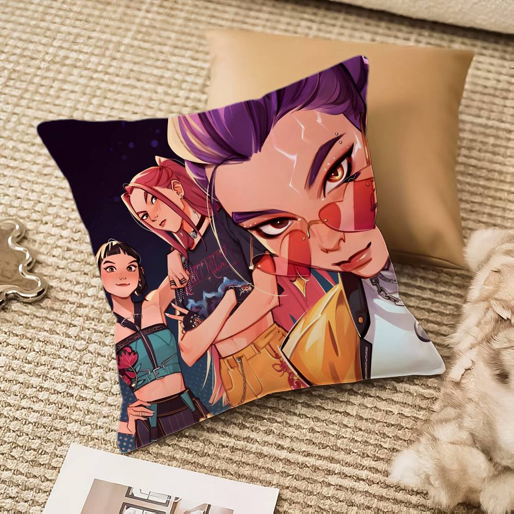 Kpop Demon Hunters Pillow Case Anti-Dustmite Invisible Zipper Sofa Bed