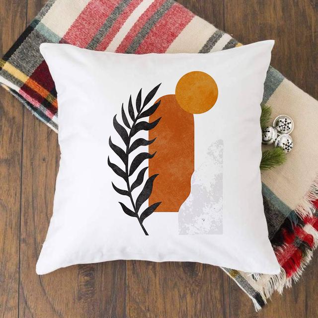Nordic Geometric Plant Print Cushion Cover Pillow Cases Home Outdoor Balcony Sofa Living Room Aesthetic Decoration Pillowcase