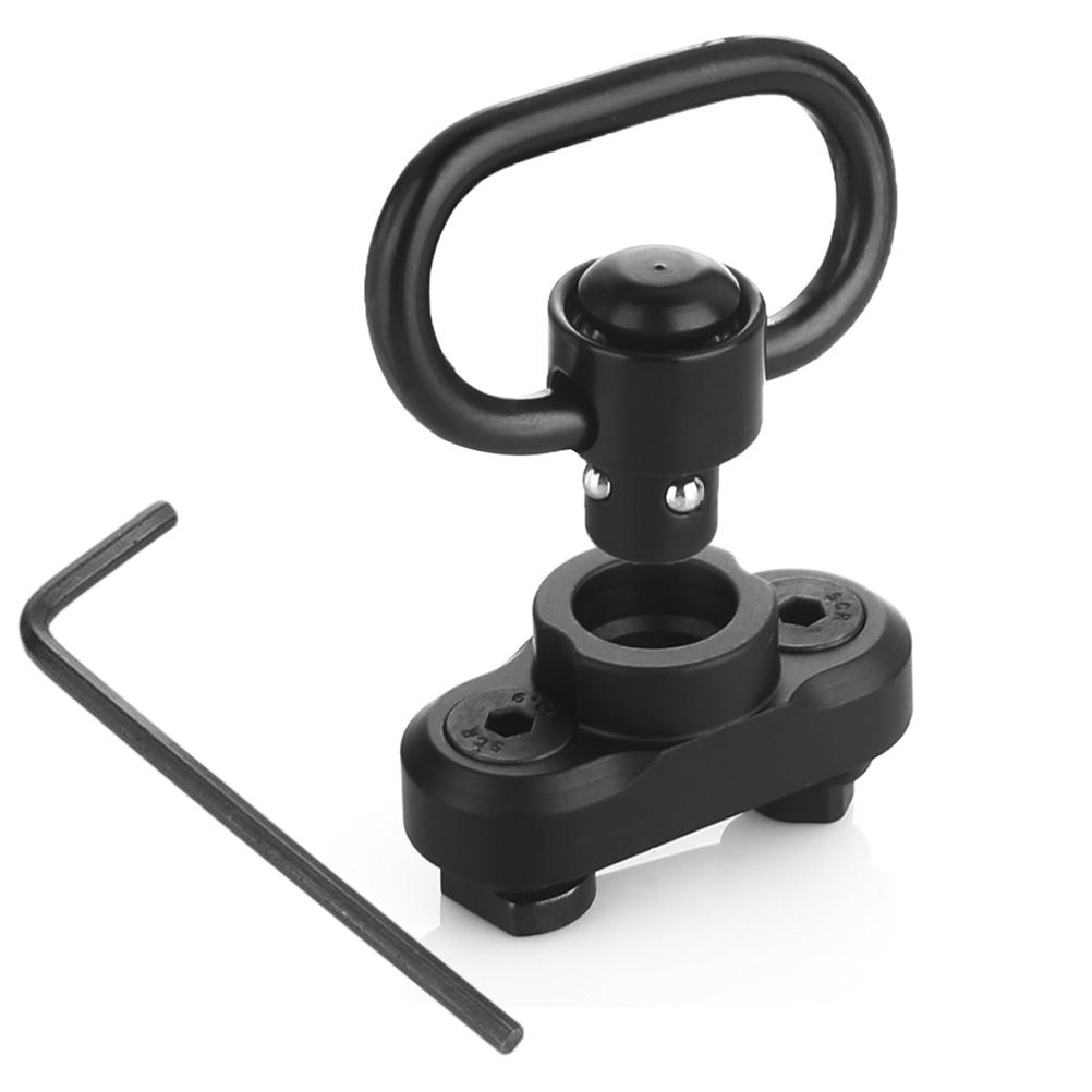 Wosawe outdoor sports Mlok 1,25 Inch Draaibare Montage Snel Ontkoppelbare Metalen Lus Basis Kit met Schroeven Moer Sleutel zwart