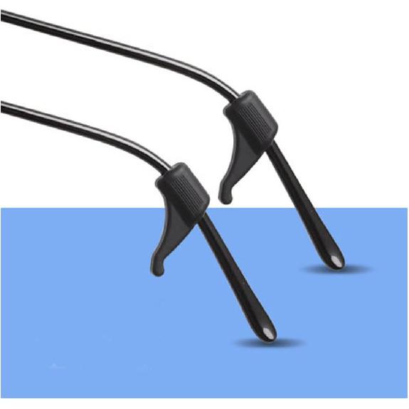 Maya Star 2 Pairs Lengthened TR Material Eyeglasses Replacement Temples + Eyeglass Ear Hooks, Anti-Slip Silicone Eyeglass End Tips Ear 119x6.3mm