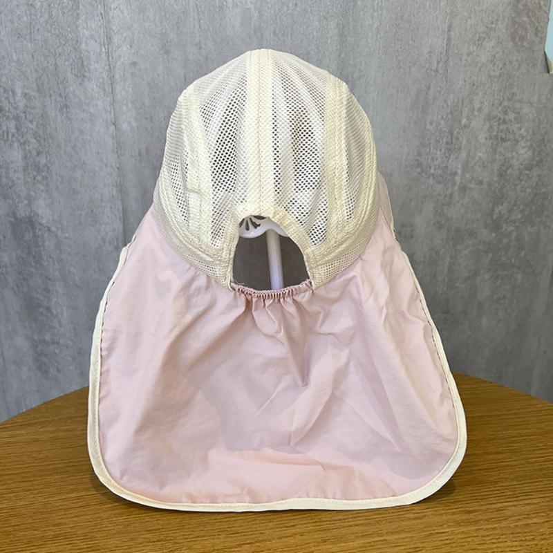 Baby Fisherman Hat Quick Drying Kids Mesh Bucket Hat Toddler Sun Protective Fisherman Hat Neck Flap Hat Child Accessory