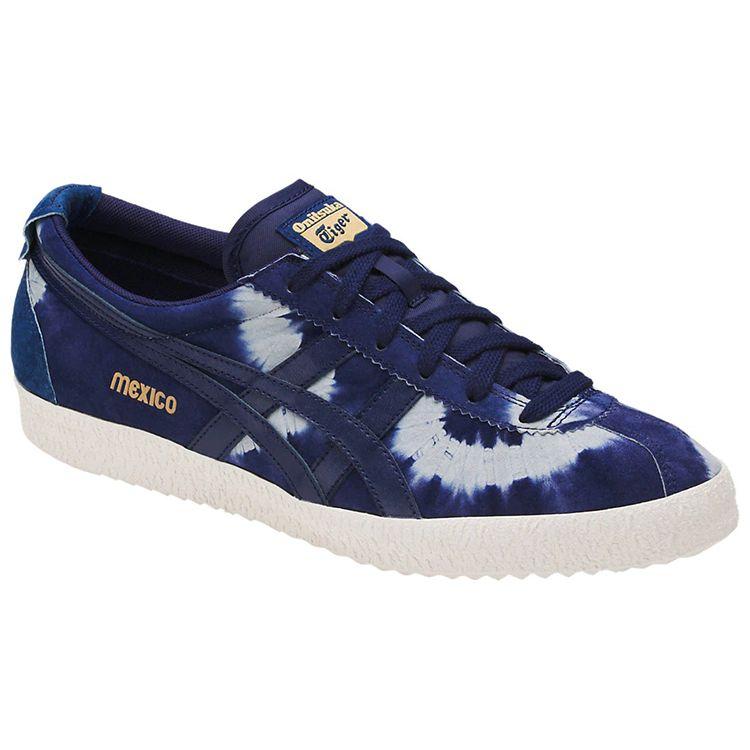 Onitsuka Tiger Delegation Synthetic Leather Printed Wraparound Non-Slip Low-Top Sneakers Unisex sneakers Blue D7N0L-4949