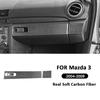 For Mazda 3 2004-2009 Accessories Carbon Fiber Car Co-Pilot Storage Box Panel Key Lock Handle Trim Strips Decoration Sticker
