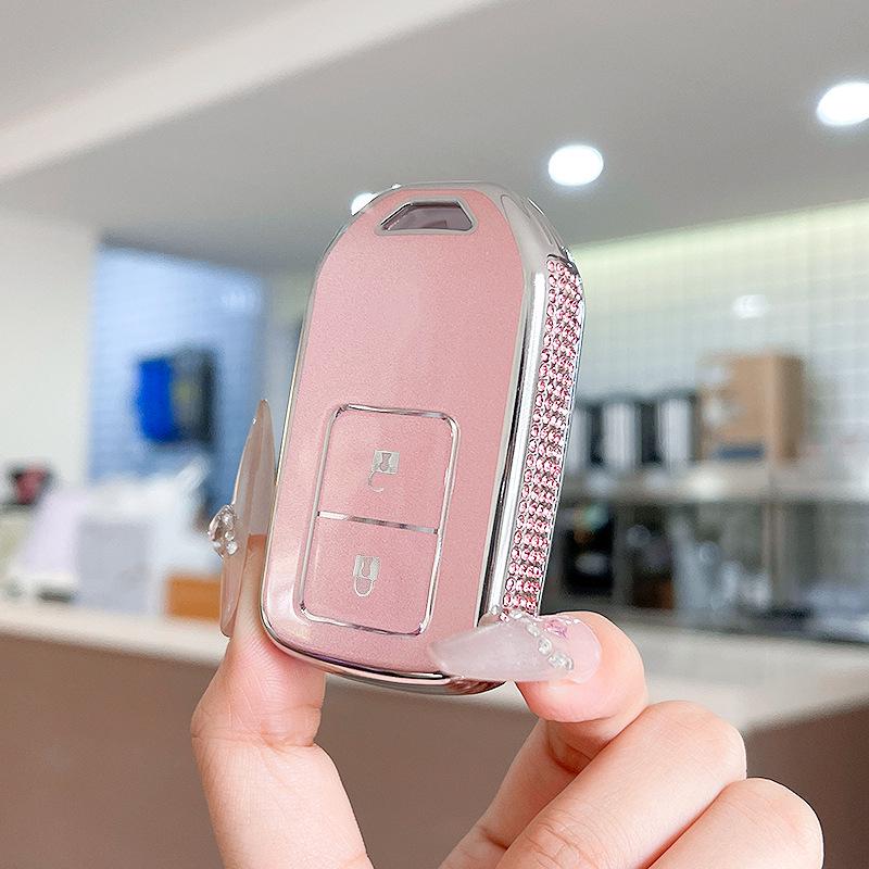 Premium Women's Car Key Case for Honda Accord, Civic, CR-V, Fit, Odyssey, Vezel, Lingpai, and XR-V