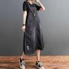 Ladies' Fashionable Loose and Versatile Denim Strap Dress for Slimming