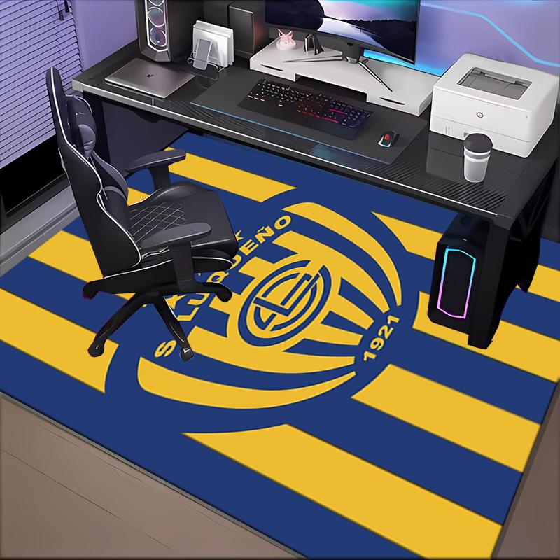 Luqueno Club Emblem Rug Game Carpet, Floor Mat for Bedroom Living Room Entryway Rug, Home Decor Idea Gift for Christmas Birthday