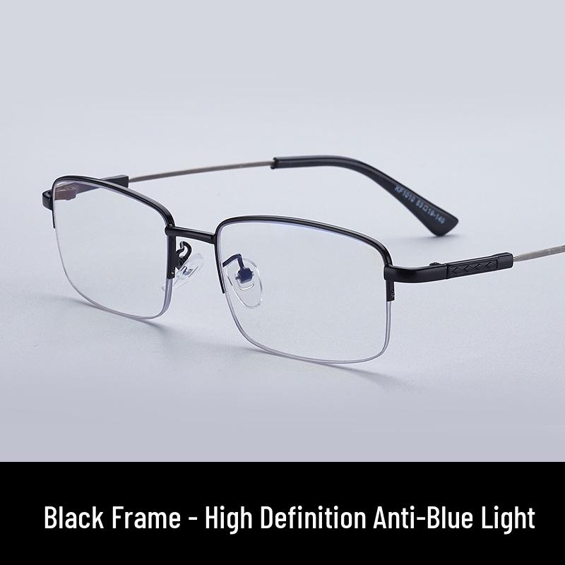 Unisex High-Definition Anti-Blue Light & Anti-Radiation Reading Glasses, Minimalist Memory Titanium Design