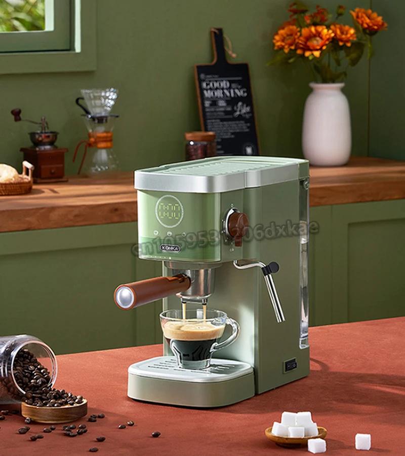 Macchina per Caffè Espresso Elettrica 1000W 220V, Maker per Caffè in Capsule e Macinato, Doppia Funzione con Montalatte Schiumatore, 20Bar