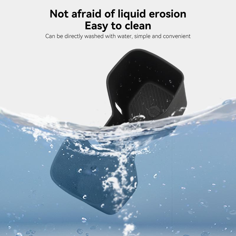 For Qiya EV9 Rear Cup Holder Shock Absorption Kit 2024-2025 - Silicone Anti-Vibration Storage Box