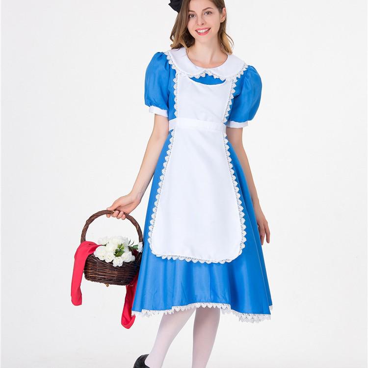 Halloween Alice In Wonderland Maid Cosplay Costume