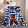 1PC Son Goku  Print Flannel Blanket, High quality All Seasons, Home Decor, Warmth and Comfort, Perfect for Christmas Gifts