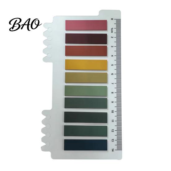 Writable Index Labels Sticker Tabs with Built-in Scale Ruler, Morandi Color Transparent PET Sticky Notepads Page Markers, Compact Book for Classify