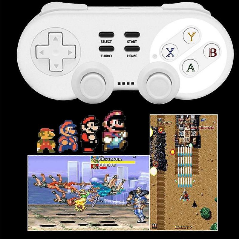 Wireless Bluetooth Controller with Joysticks Rumble Vibration Gamepad for Switch/Switch Pro Android/pc /PS3-White-