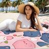 Süßes Katzen Mikrofaser Strandtuch, Super Saugfähig Schnelltrocknend Weich für Strand Pool Picknick Outdoor Geschenk für Beste Freundin
