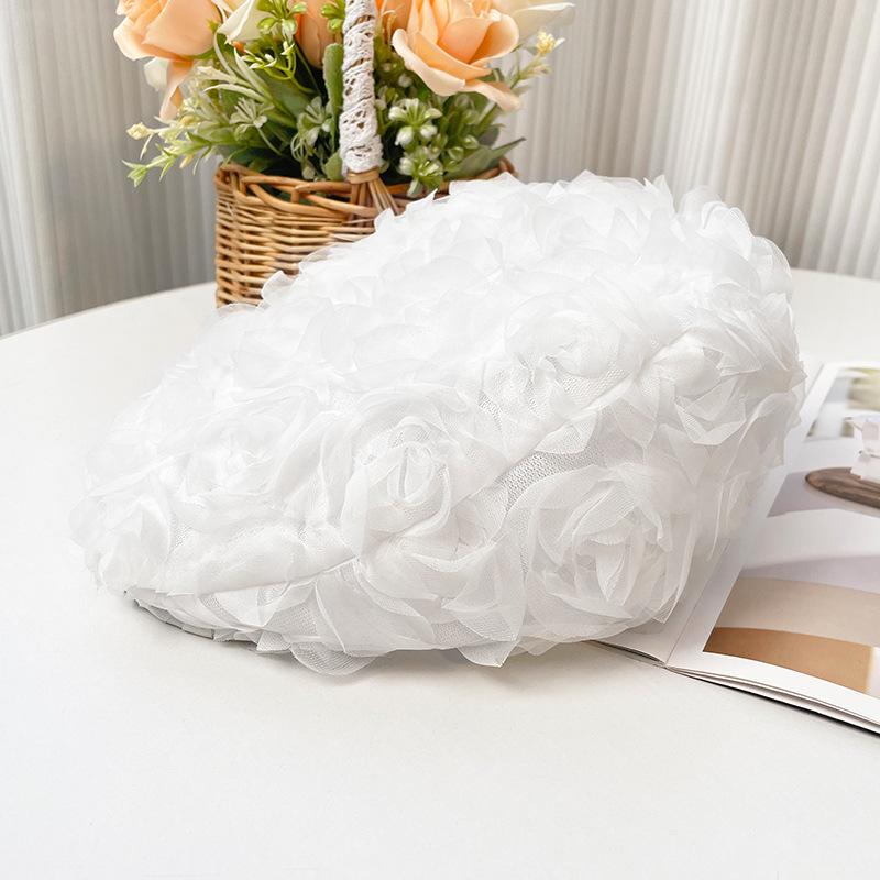 Korean Rose-Inspired Vintage Women's Beret