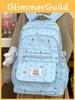 Girls School Backpack With Polka Dot Bow Design And Water Resistant Nylon For School Use