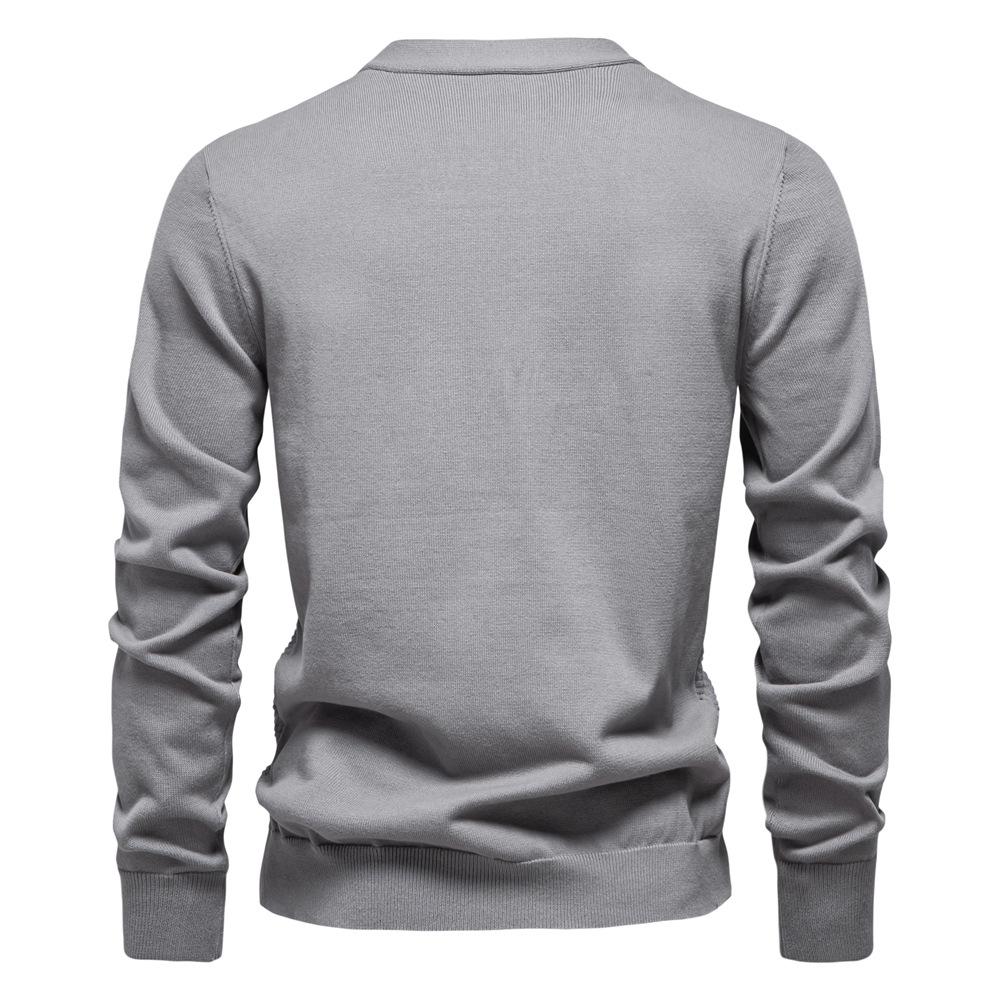 Autumn And Winter New Men'S V-Neck Knitted Sweater Jacket Cardigan Slim Trend Men'S Sweater Jacket