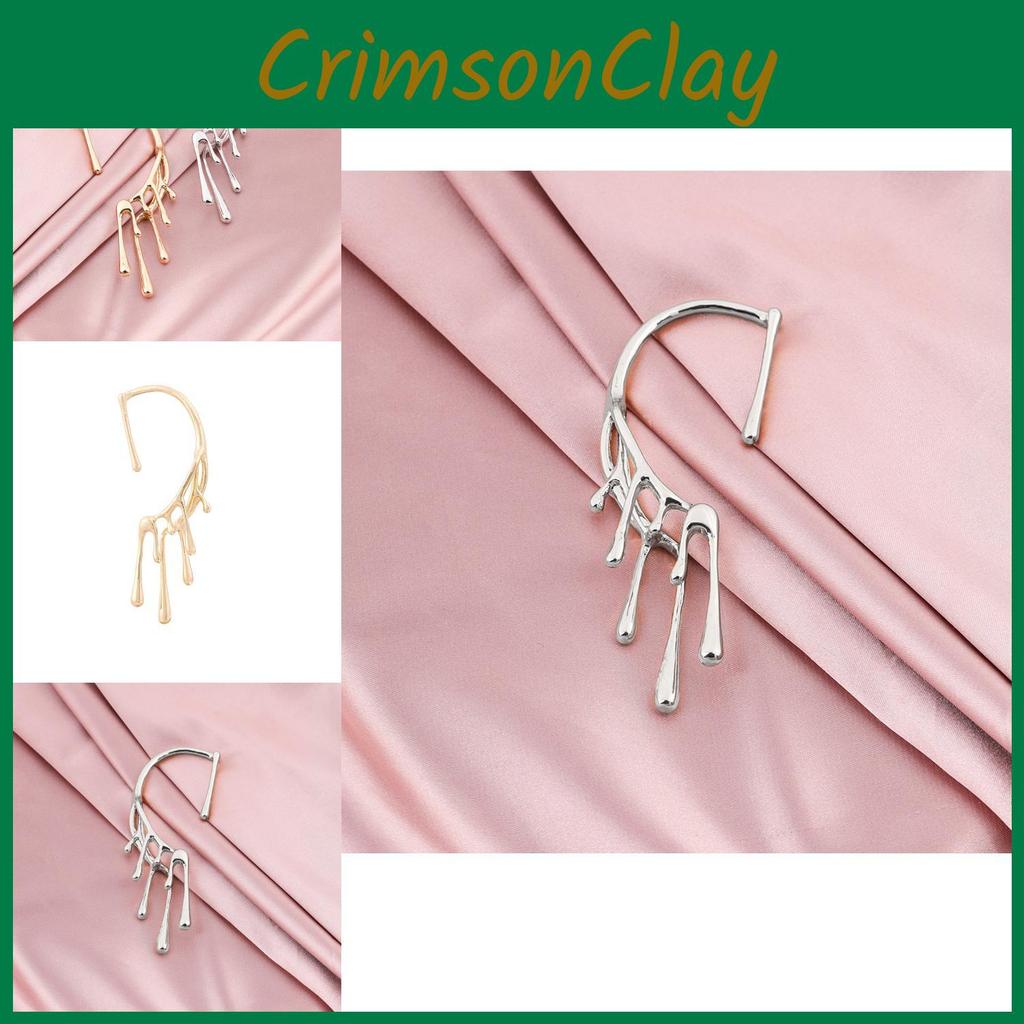 Alloy Chic Geometric Earrings With Irregular Lava Drop Design In Gold Silver And