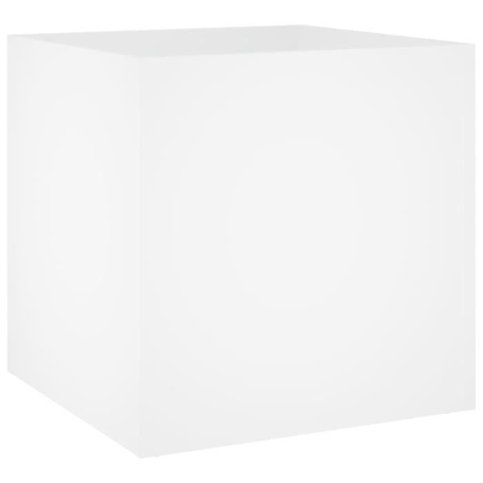 808792 vidaXL Jardinière Blanc 40x40x40 cm Bois d'Ingénierie