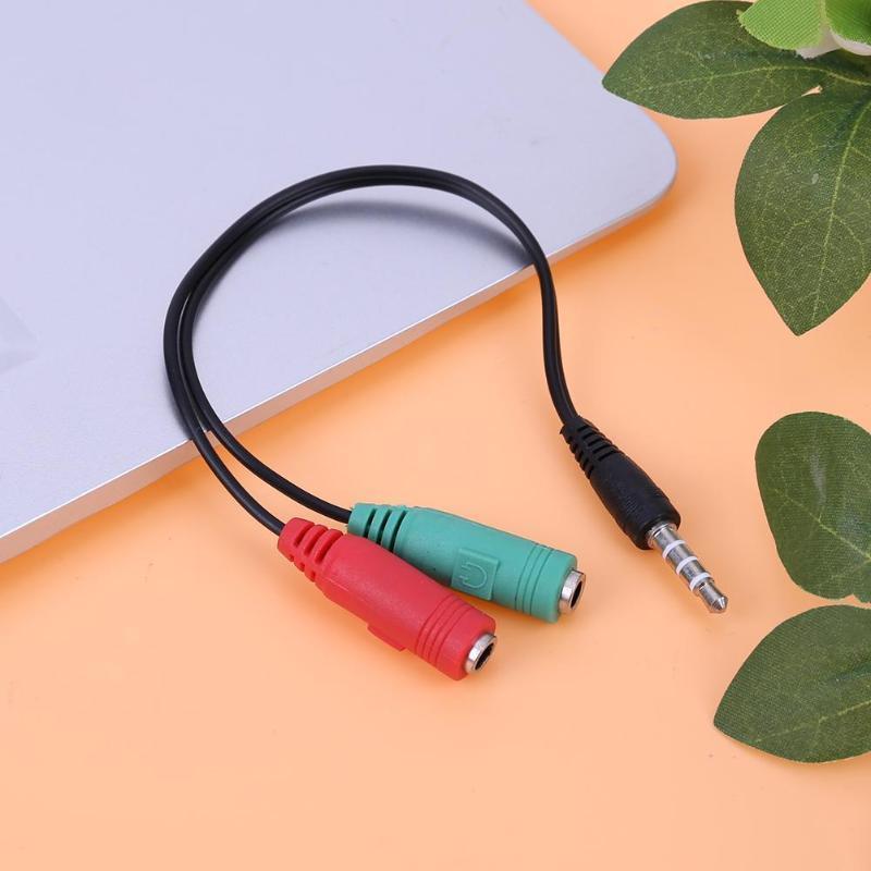 Buy 2pcs 3.5mm Male To 2 Female Y Splitter Audio Extension Cables