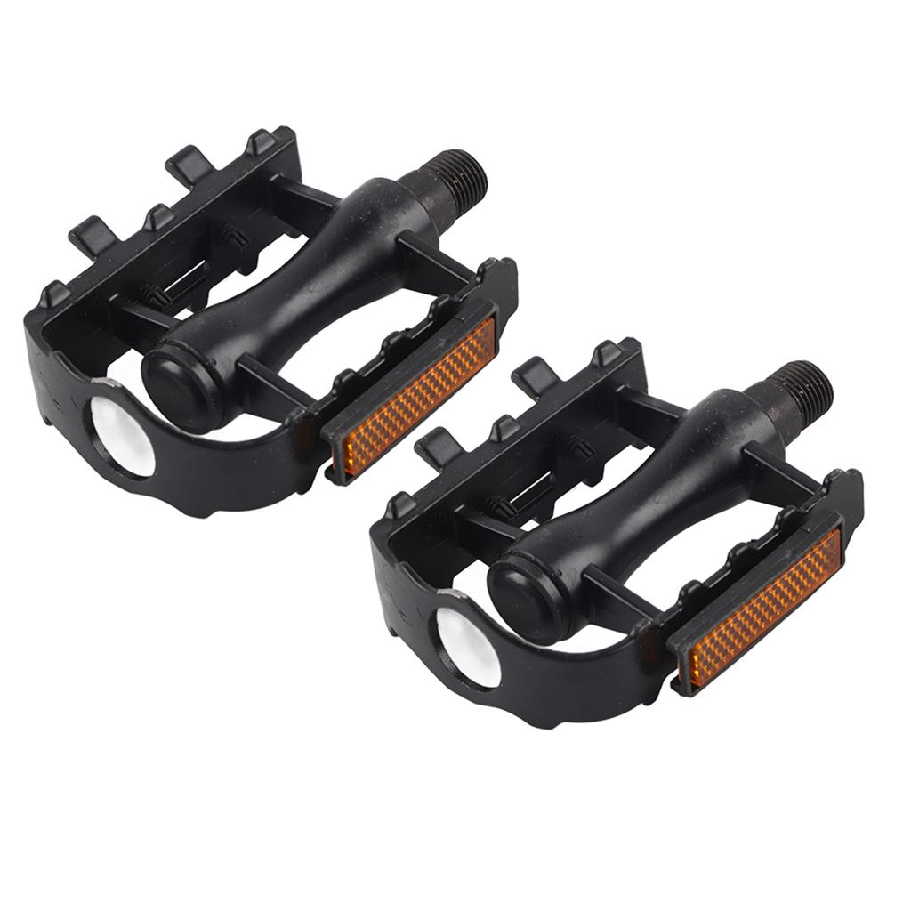 1 Pair Black Aluminium Alloy Mountain Road Bike Lightweight Pedals Bicycle Replacement Part