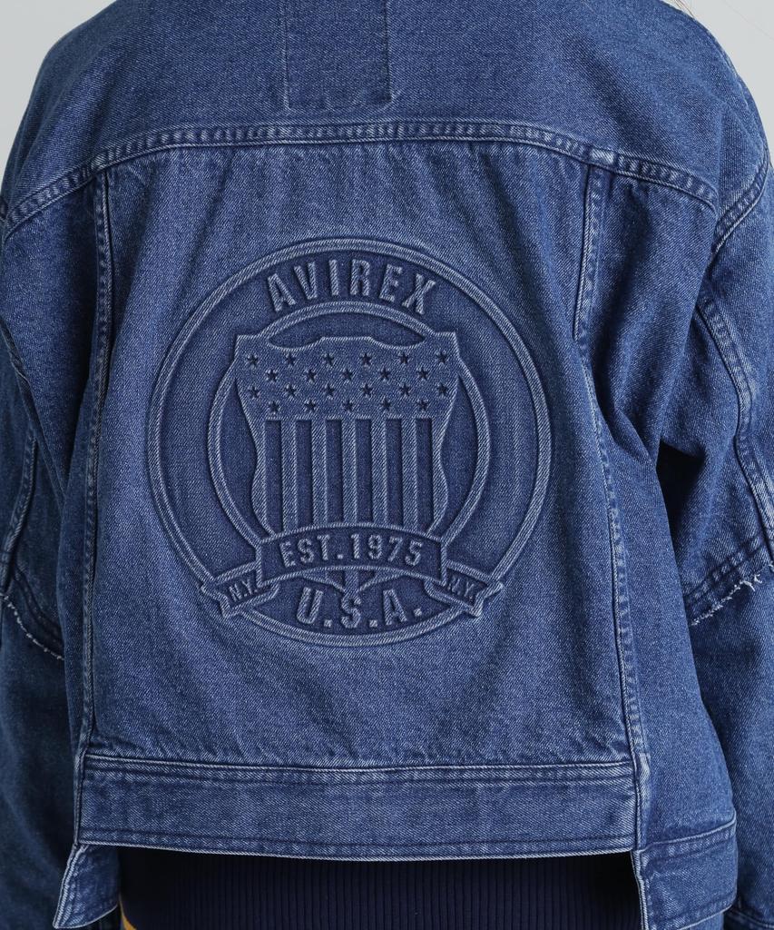 AVIREX L S EMBOSSING DENIM JACKET Denim Jacket Women's F 432 Used 783-5152603