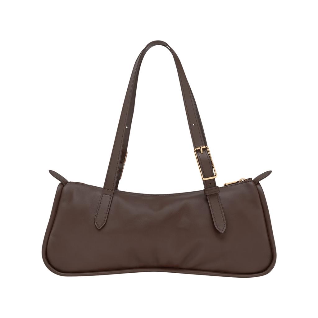 Longchamp Looong Letter Logo Adjustable Leather Shoulder Bag Women Shoulder Bag Brown 10369HJI002