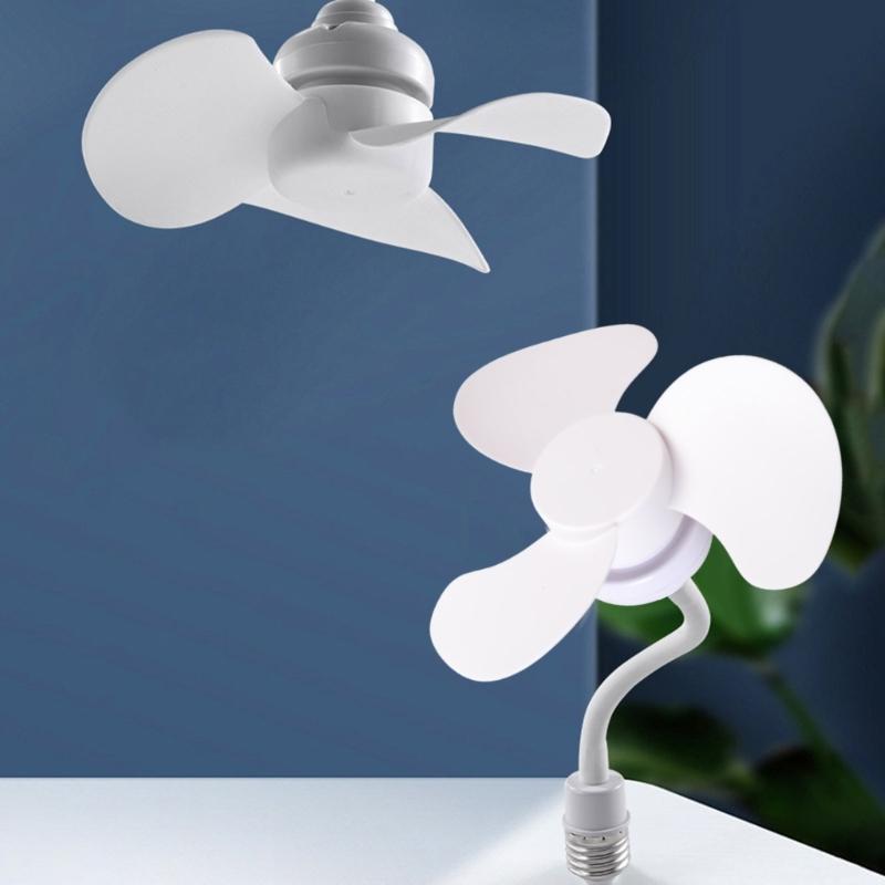 5.5inch Chandelier Fan E27 Thread Ceiling Fan 360 Degree Adjustment Low Noise Electric Fan Cooling Fan for Indoor