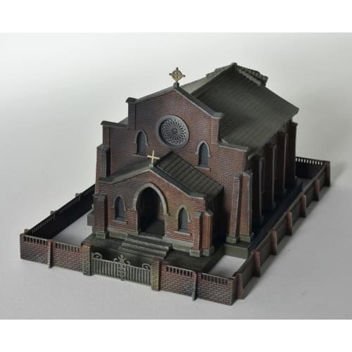 Tomytec 1/144 DioColle Combat Series DCM11 Ruined Church Pre-painted Plastic Model 315780