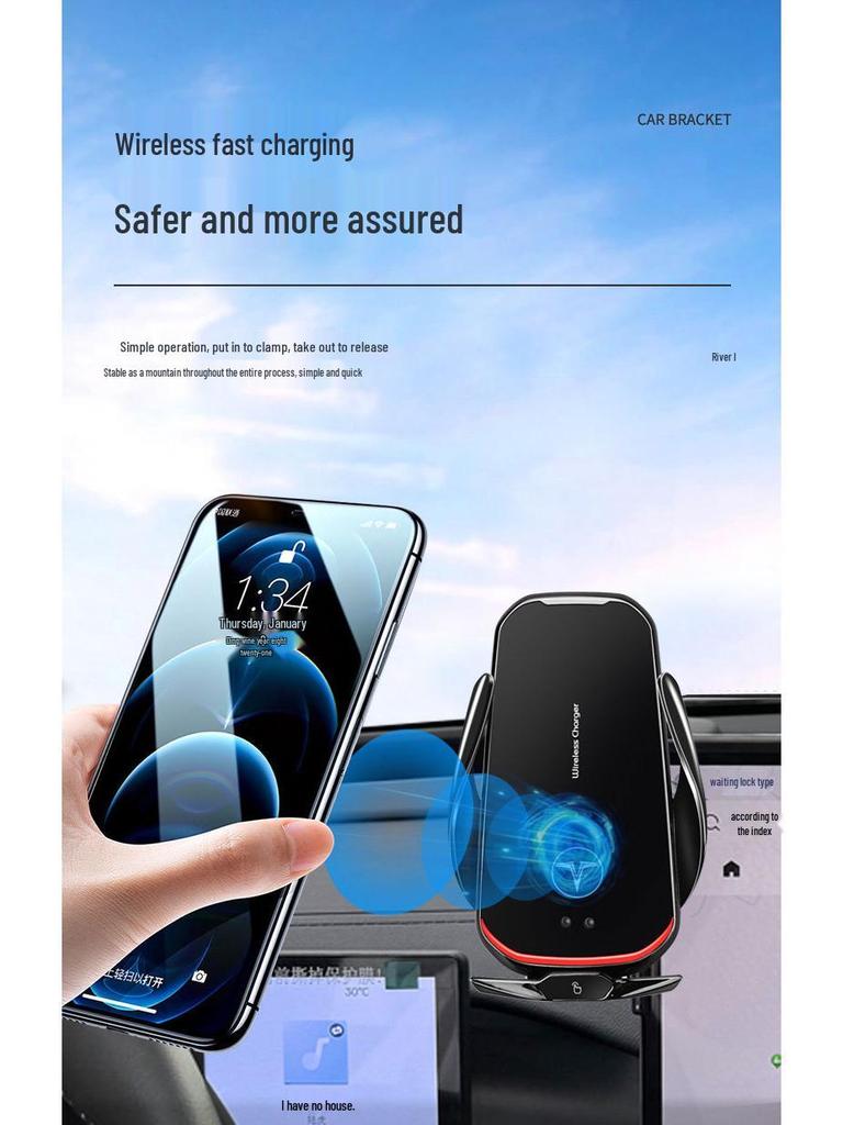 Phone holder/navigation bracket for 2025 Geely Xingyao 8, Boyue L, Galaxy A7 models, screen-compatible.