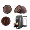 150ml/230ml Nespresso Vertuo Coffee Capsule Cup Reusable PP Coffee Capsule Shell with Silicone Cover Brush Powder Pressing Spoon