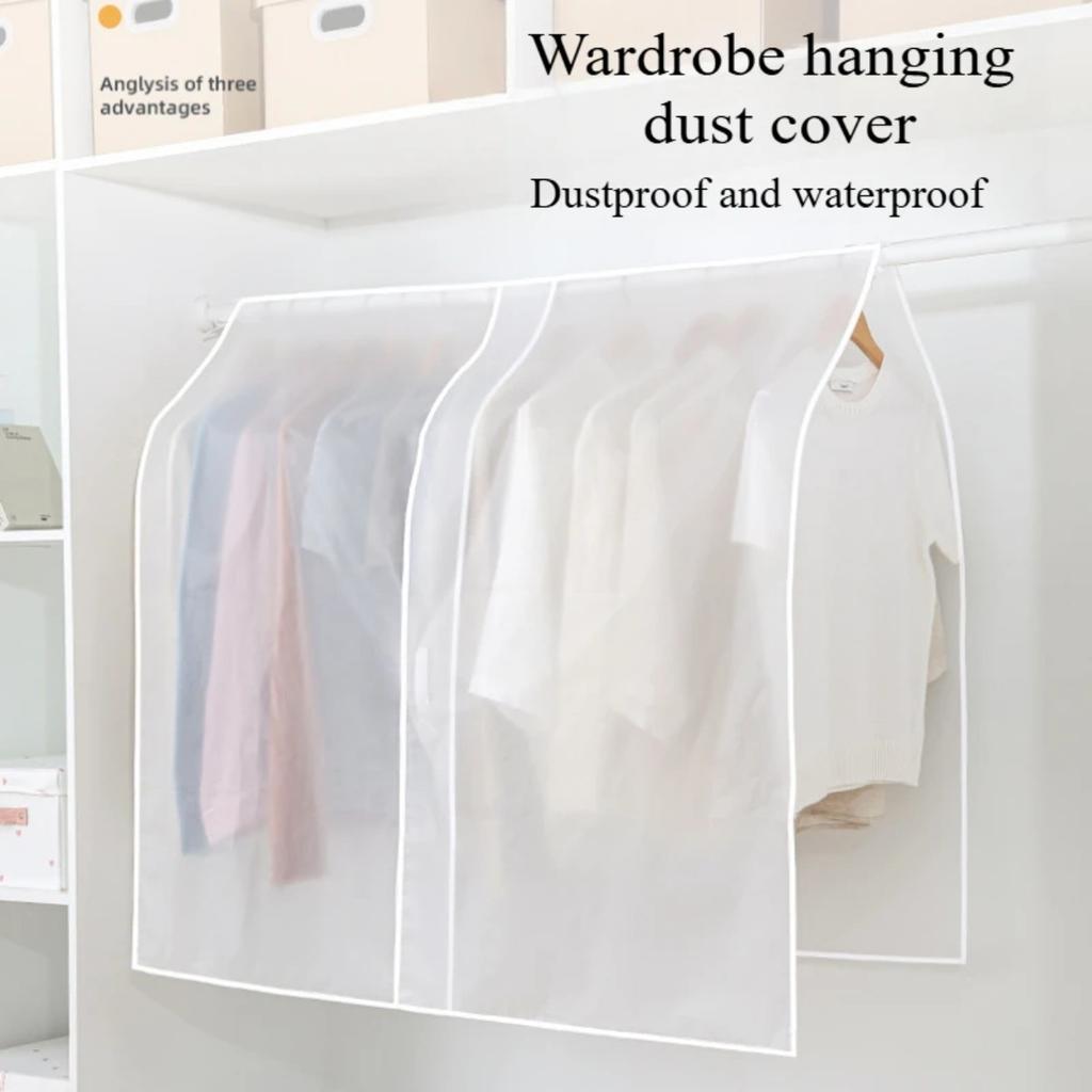 Household Clothing Dust-proof Cover Translucent Dust-proof Clothing Cover Wardrobe Storage Suit Hanging Bag Dust-proof Bag
