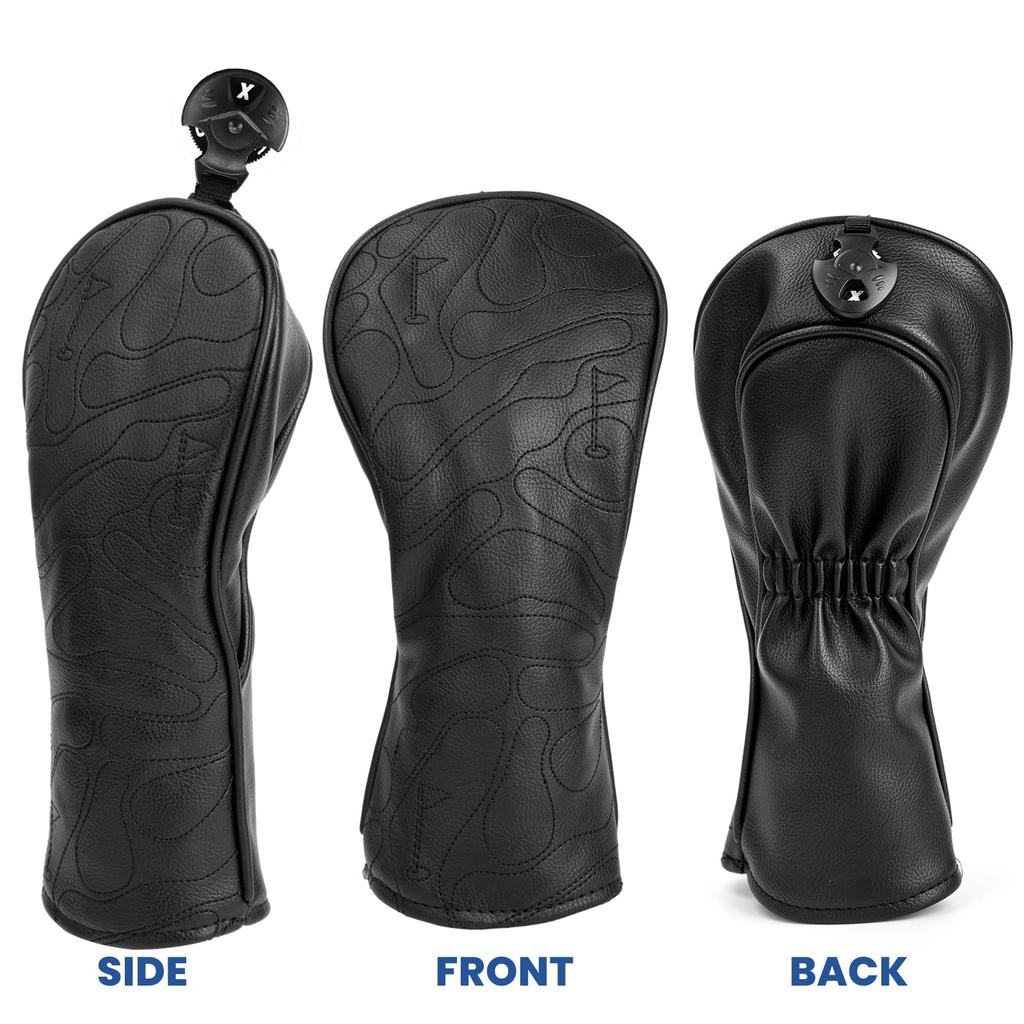 Golf Club Goblet Golf Golf Wood Aliennana Driver Covers Fairway Wood Covers Utility Covers Cover for Made of PU Leather 4-Piece Headcovers,