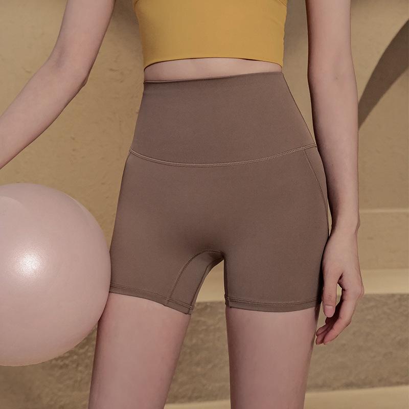 Women's High-Waist Breathable Yoga Shorts - Hip Lift & Anti-Exposure Design