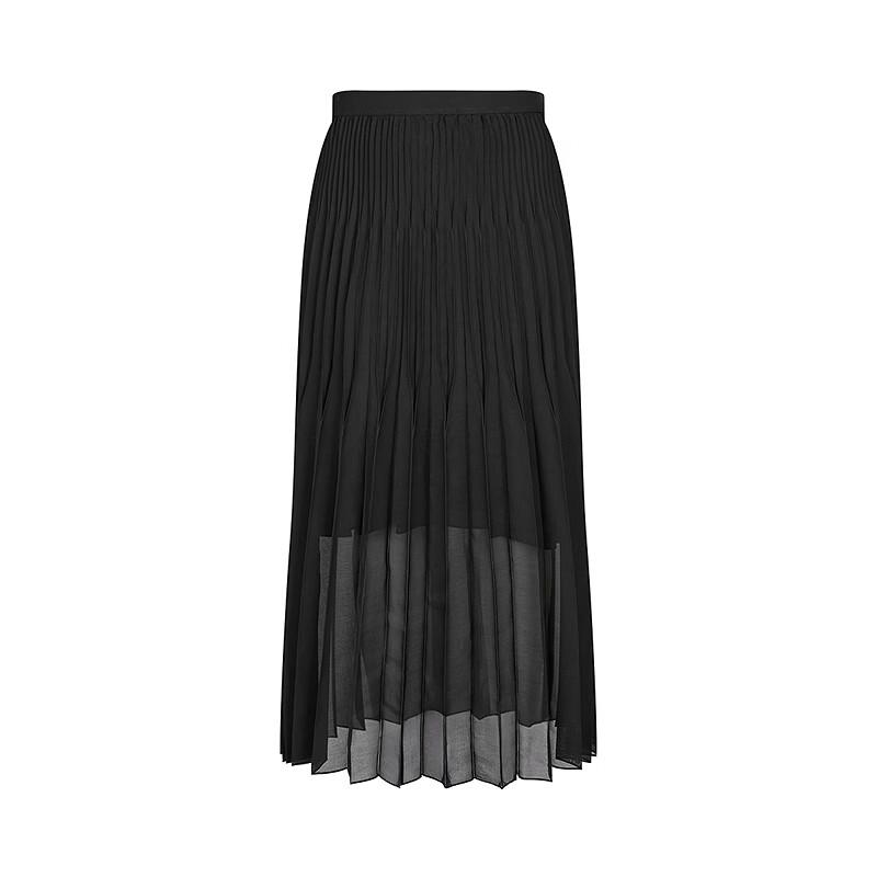 Less 2026 Spring Loose Pleated Maxi Skirt