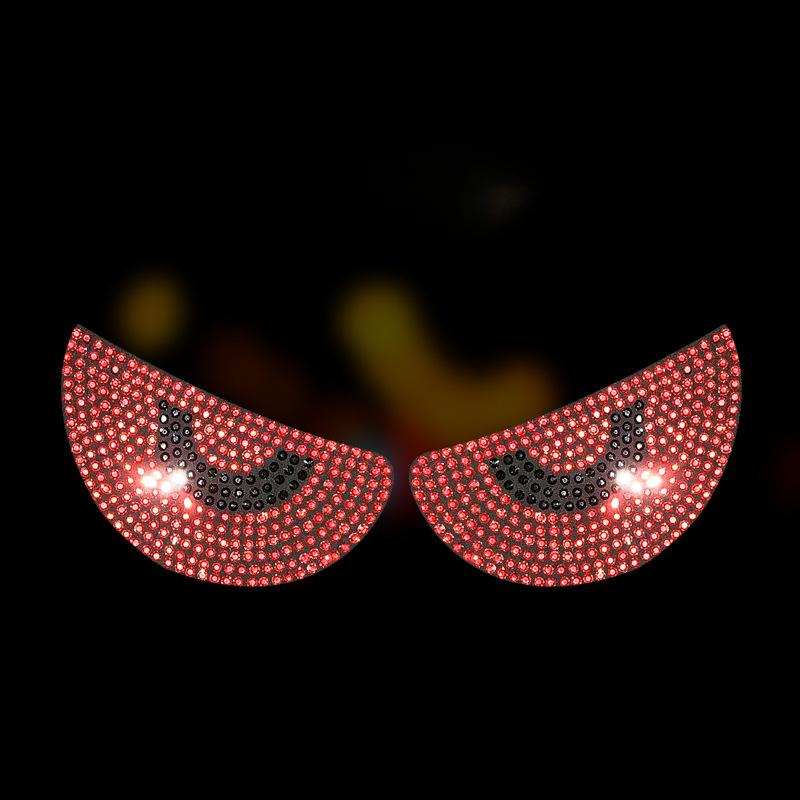 2pcs Diamond Crystal Car Body Devil Eyes Stickers Decal Decoration Car Accessories for Vehicle Body Sticker Windshield for Women