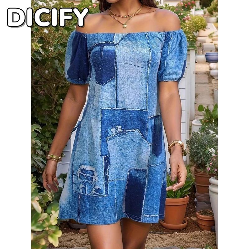 DICIFY Women's Fashion Summer Spring Short Sleeve Casual Dresses
