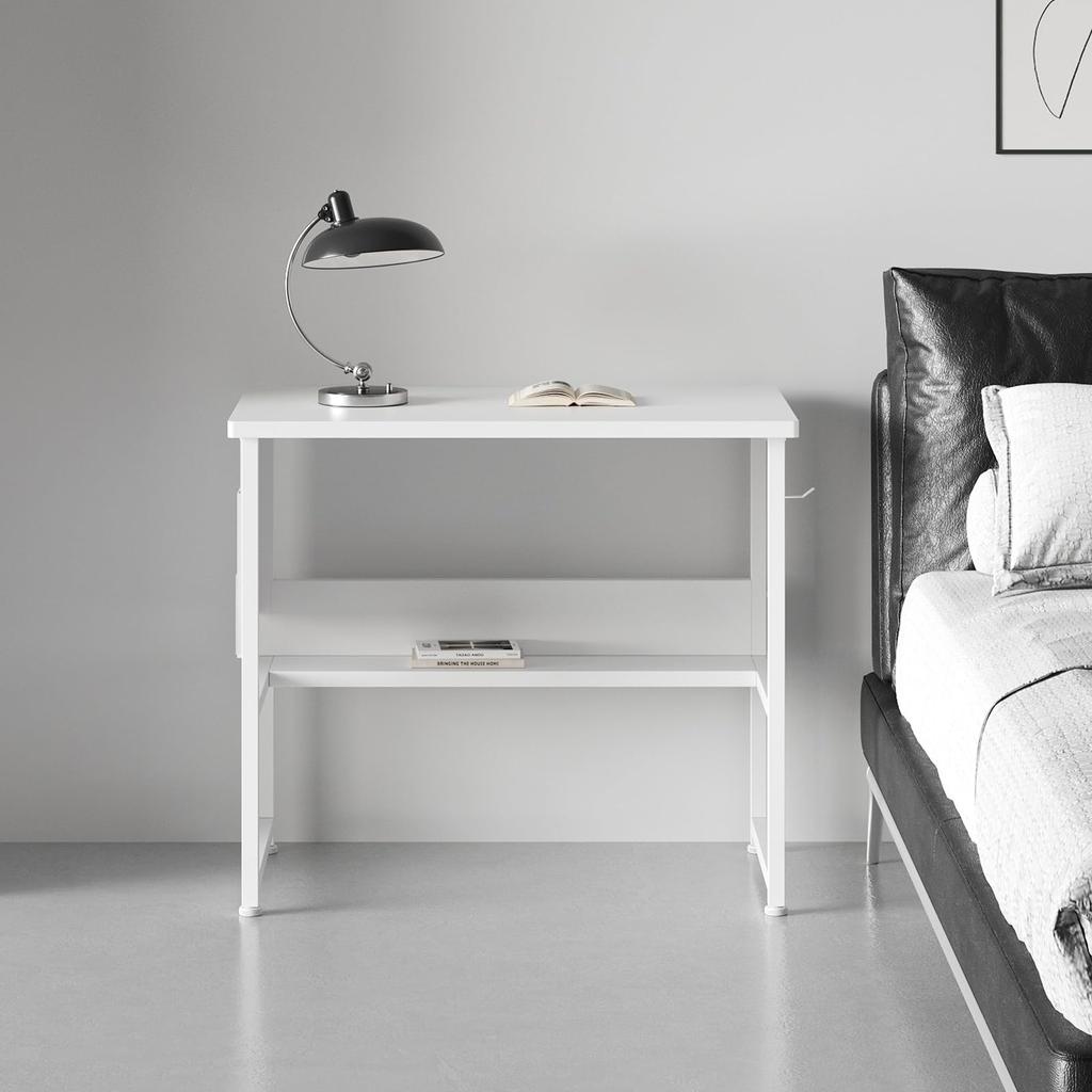 YeTom Computer PC Width Study Study Desk with Storage Box Computer Work Office Work Monitor Arm Easy To White Desk, Desk, Desk, 80cm, Desk, Bag, Desk,