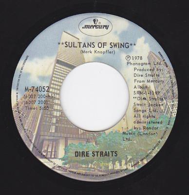 7inch Record DIRE STRAITS - Sultans Of Swing M74052 Mercury 1978 Canada Rock Used