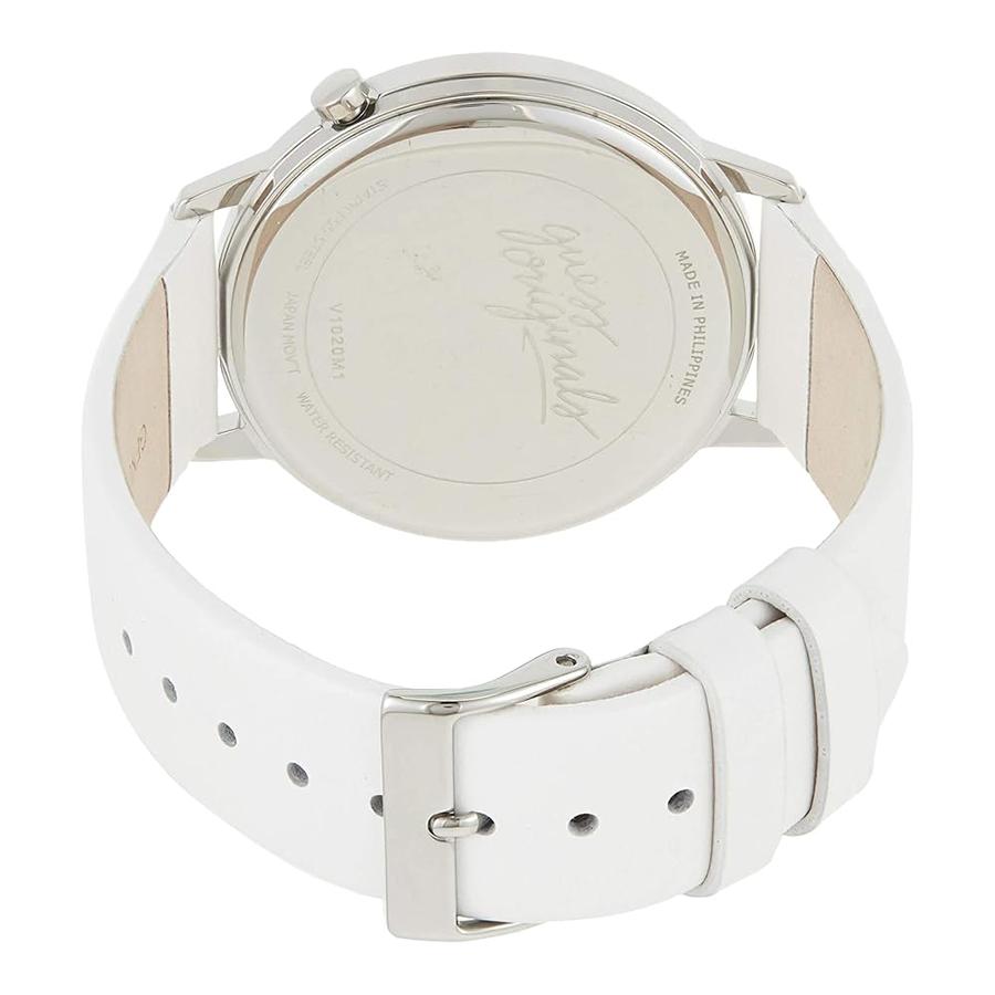 Women's Quartz Watch, Rubber White Strap, Colorful Line Dial, Casual, Suitable For Daily Wear,V1020M1