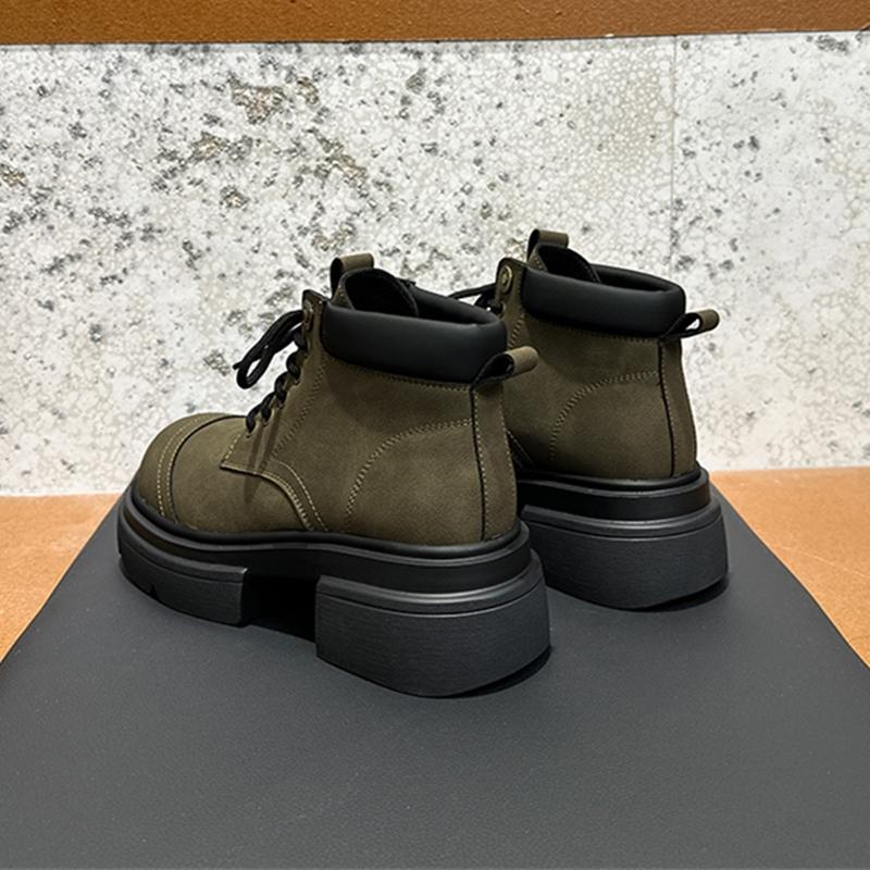 Women's Ankle Boots and Short Boots Thick-soled Lace-up Color-blocked Casual Women Shoe Autumn/winter Work Boots Female