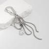 Baroque Style Irregular Pearls Keychain Vintage Alloy Ornament Sturdy Hook Design For Bags Accessories