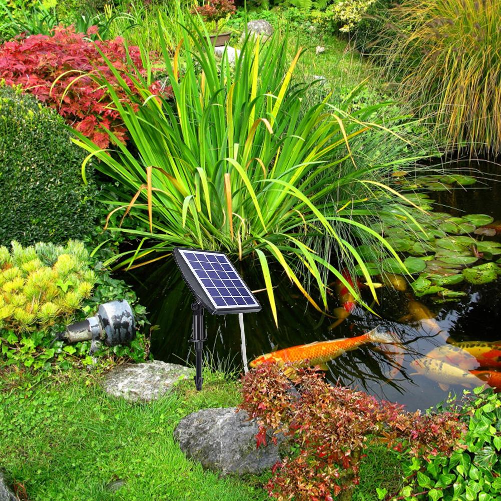 Solar Powered Fish Tank Oxygenator with Pipe Fish Tank Air Pump High Efficiency Fishing Oxygenation Device for Outdoor Pool Pond