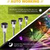 2/8/15PCS Stainless Steel Solar Garden Light Outdoor Solar Powered Lamp Lanter Waterproof Landscape Lighting Yard Lawn Decoration