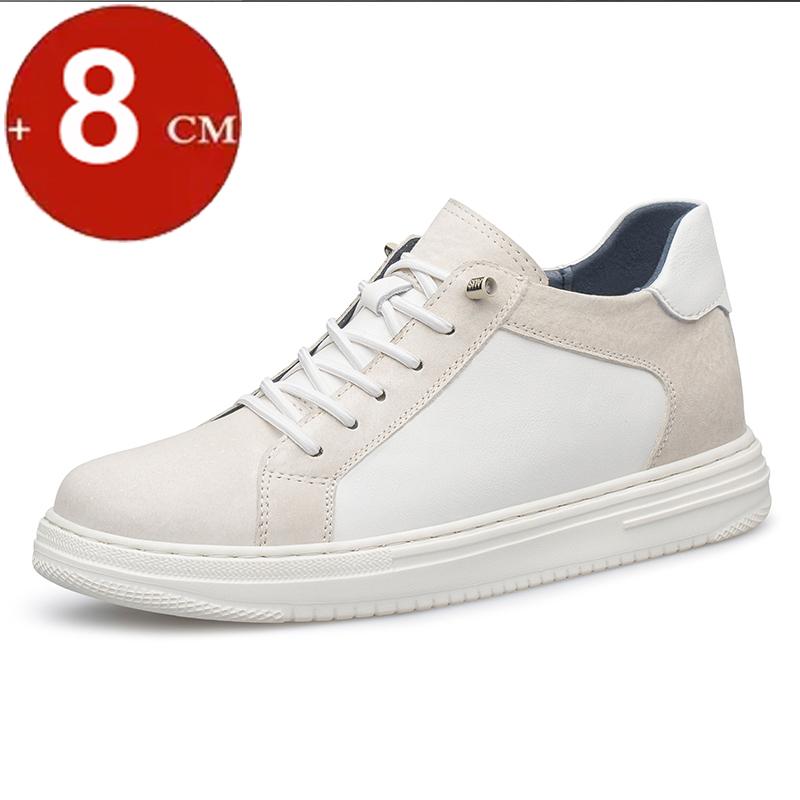 Light 6cm 8cm White Elevator Shoes Men Women Sports Casual Sneakers Height Increasing Shoes Invisible Man Taller Lifting Flats