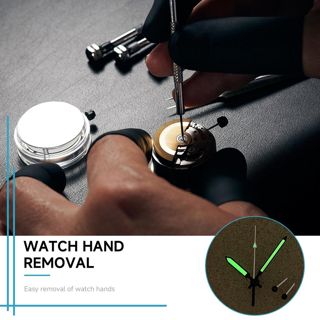 VK63 Hands Watch Accessories 6 Watch Pins Black Pointer Green Glow Suitable for VK63 Quartz Movement Modified Watch Hands