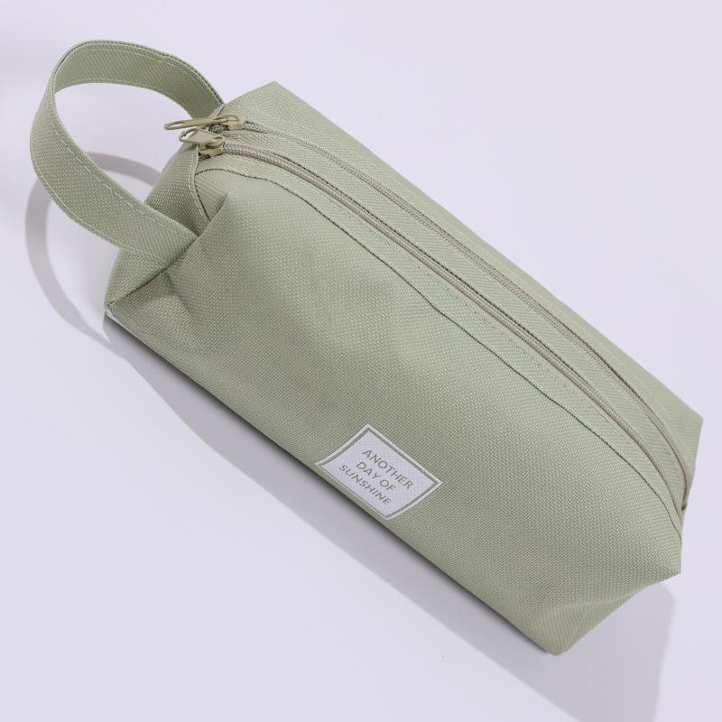 Double layer Oxford cloth pencil case portable zipper pencil case
