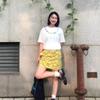 Retro Printed Short-sleeved T-shirt for Women Summer Loose and Versatile White Top