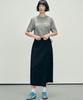 MALOUPE 3115 Crinkle Wrap Skirt (Black)