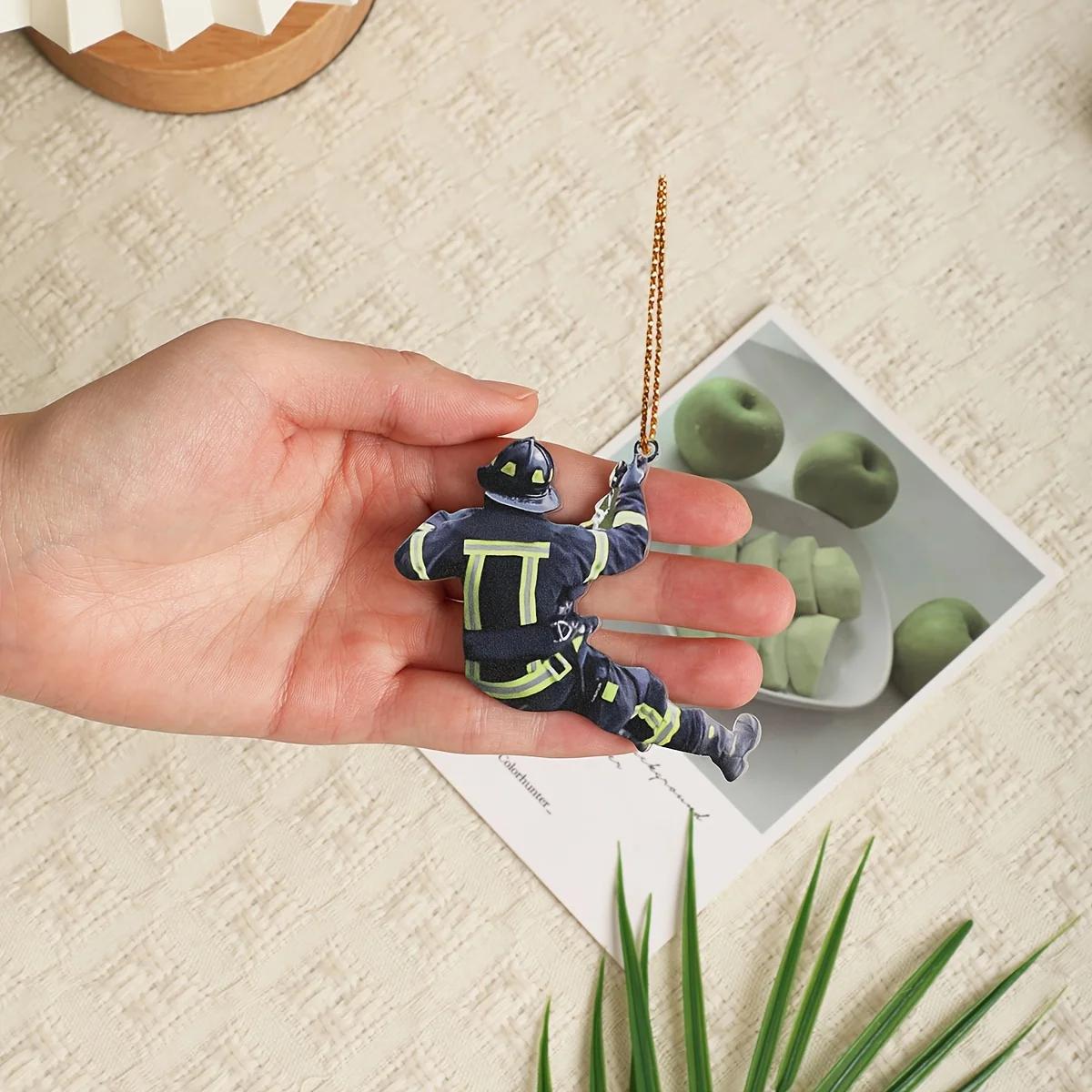 

1/2/шт - Креативный кулон для пожарных, украшение для дома на Рождественскую елку, акриловый креативный пожарный сувенир, кулон для автомобиля